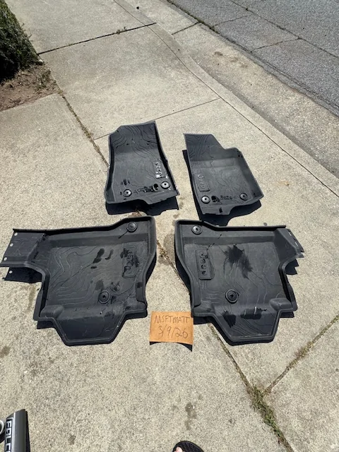 Jeep Gladiator MOPAR rubber floormats-USED floor mats