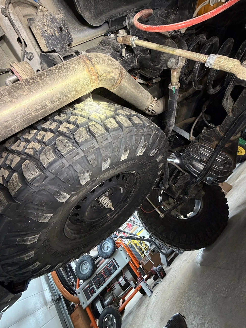 Jeep Gladiator 38” Spare Tire does fit in stock underbody location (how-to with photos)! IMG_2189