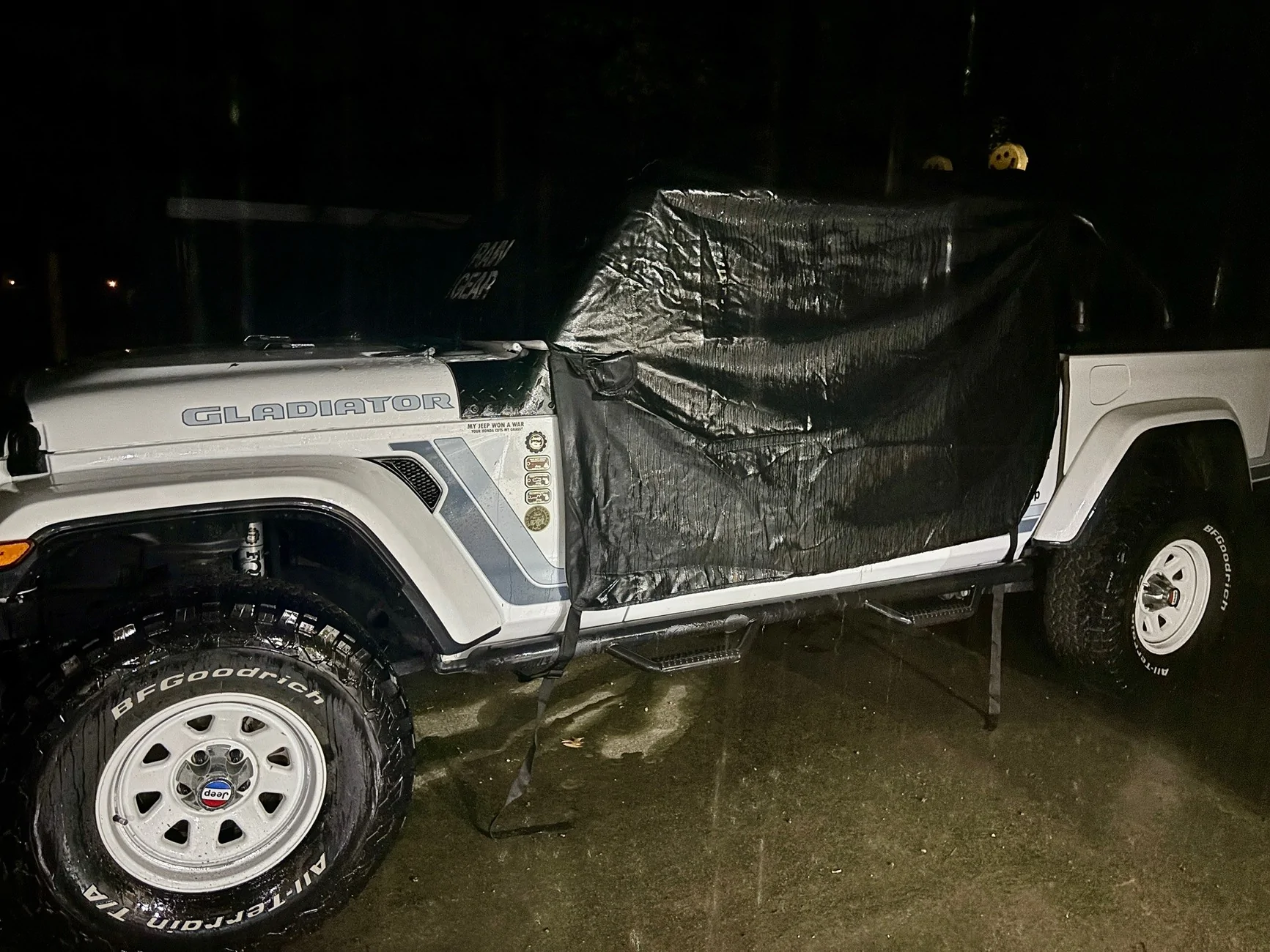 Jeep Gladiator Cover for Naked Gladiator - Something that Prevents Water Pooling Rain gear 1