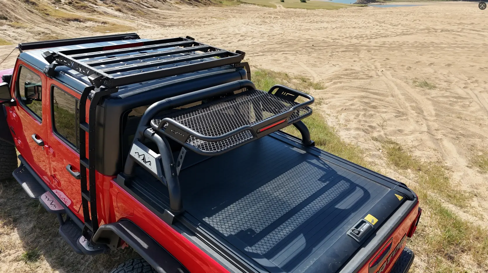 Jeep Gladiator [New] The "Zero Compromise" Roll Bar: Modular Basket + Integrated Brake Light - MONOKING _17766840497150
