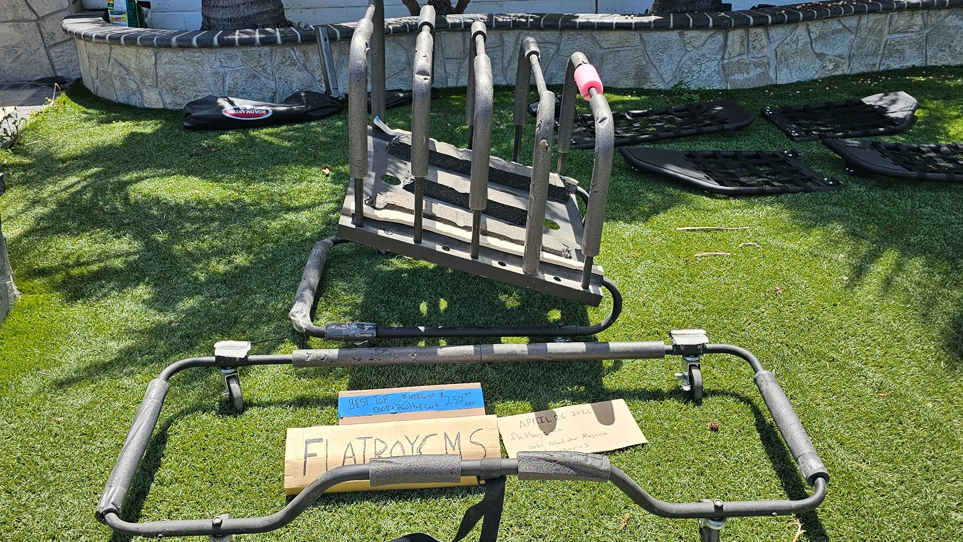 Jeep Gladiator Bestop HOSS Hardtop and door  Storage cart. $250 obo 20260426_130055