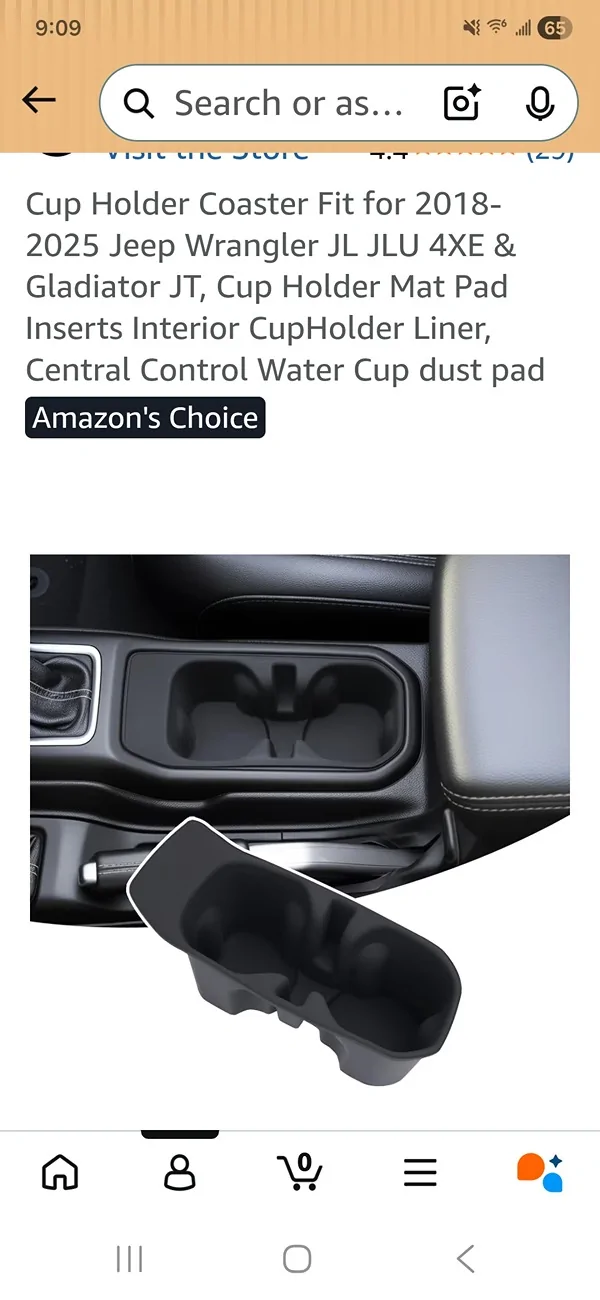Jeep Gladiator Center console cup holder cleaning??? Screenshot_20260506_090945_Amazon Shopping