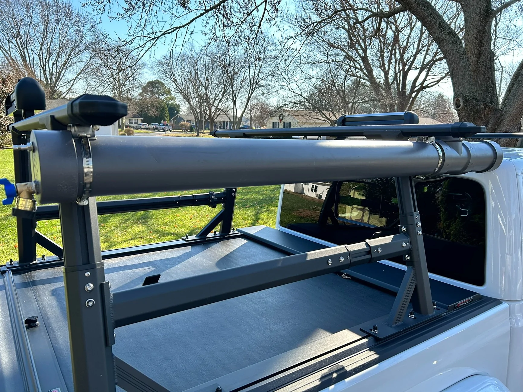 Jeep Gladiator Auxiliary Water Tank made from PVC fence posts IMG_0613