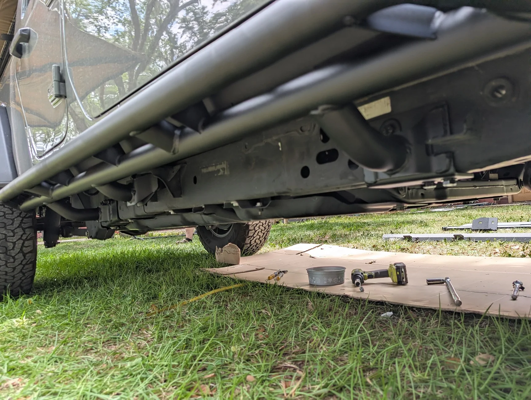 Jeep Gladiator Ironman raid side steps clearance. PXL_20260509_183946474