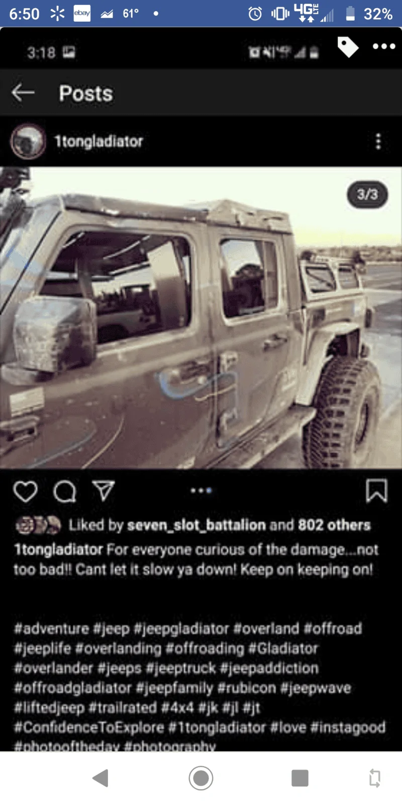 Jeep Gladiator Jeep gladiator roll over Screenshot_20191122-185100