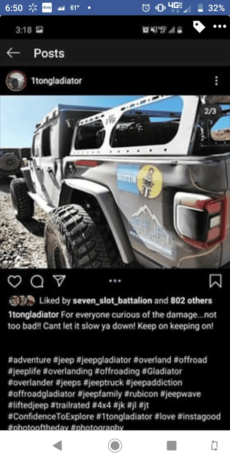 Jeep Gladiator Jeep gladiator roll over Screenshot_20191122-185052