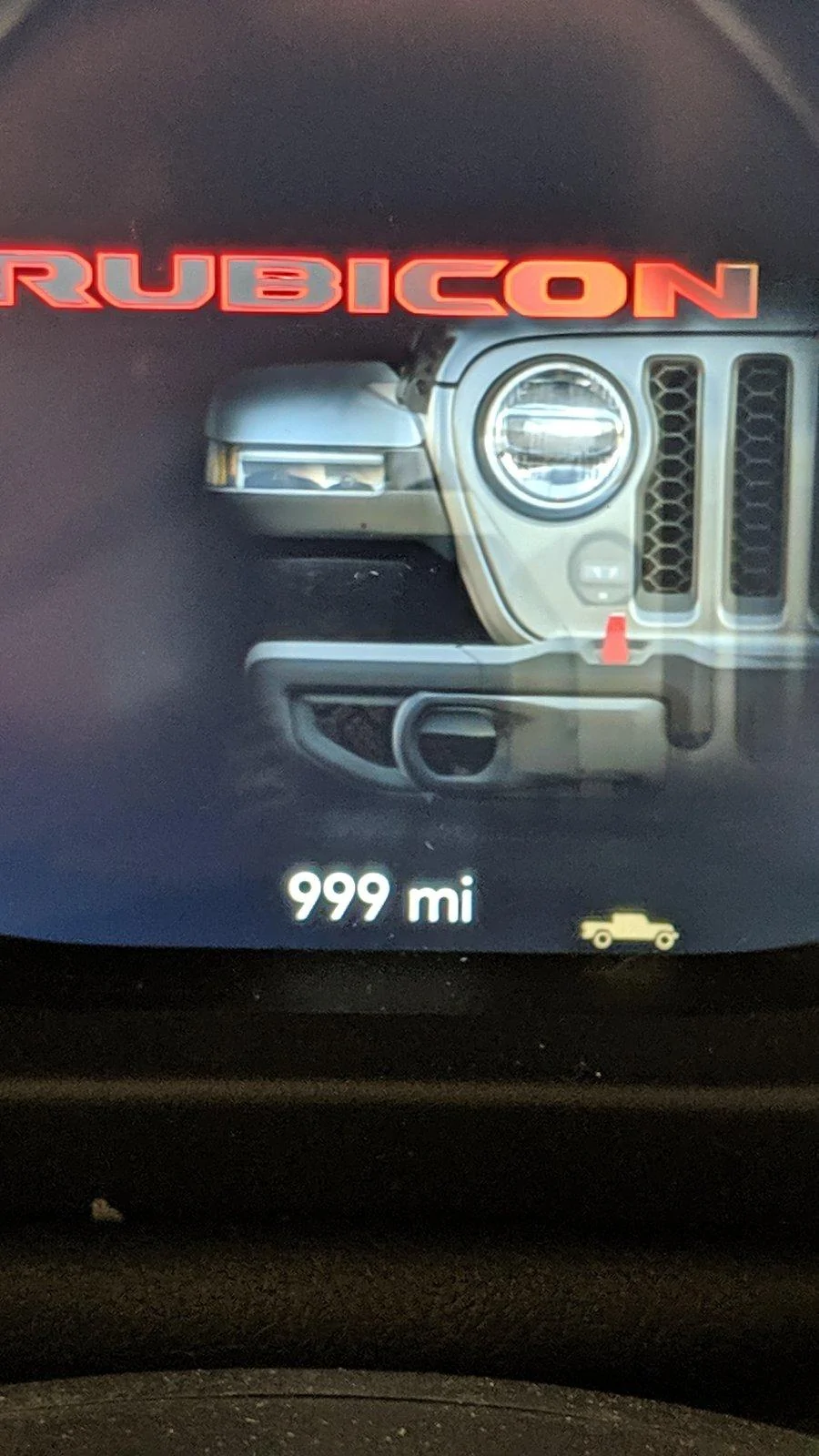 Jeep Gladiator Instrument cluster splash screen IMG_20191013_105709