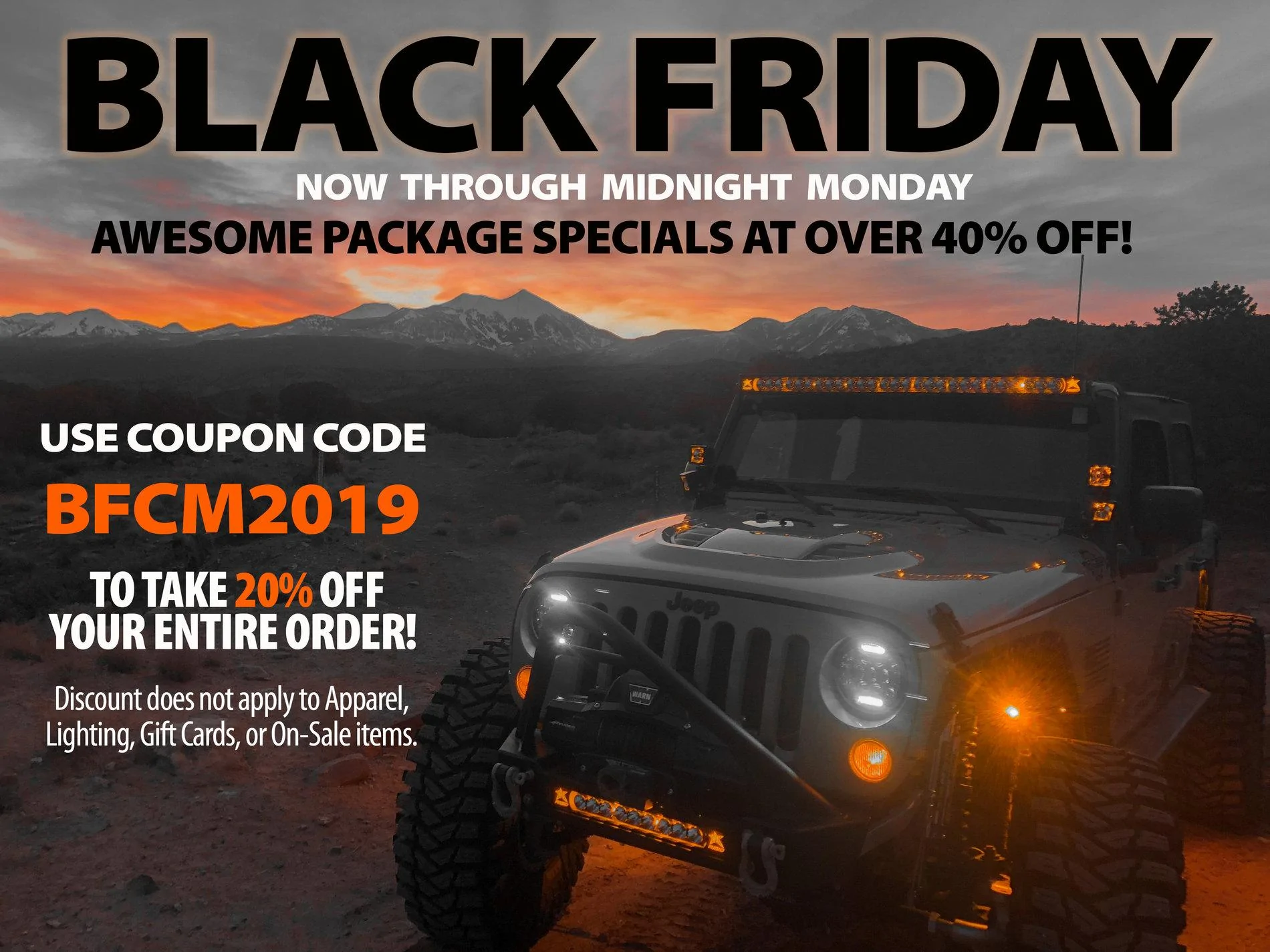 Jeep Gladiator 20% Off Your Entire Order! BlackFriday_20Percent_2019