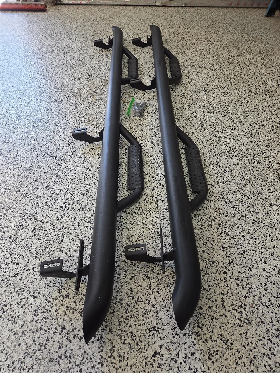 Jeep Gladiator Nfab Matte Black side step bars Steps2