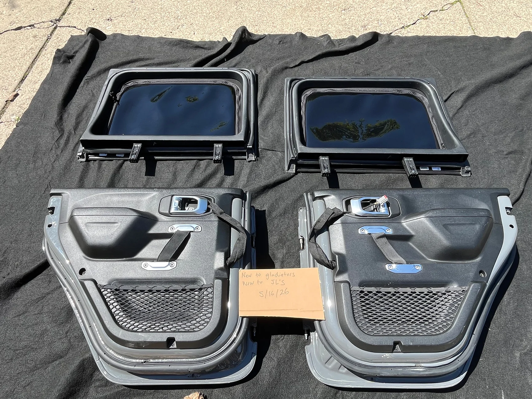 Jeep Gladiator OEM half doors sting gray REAR only with premium uppers $1400 IMG_2960