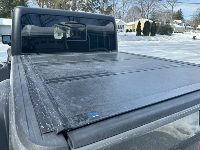 Jeep Gladiator Mopar Factory Tonneau Cover, Hard Tri-fold IMG_7042