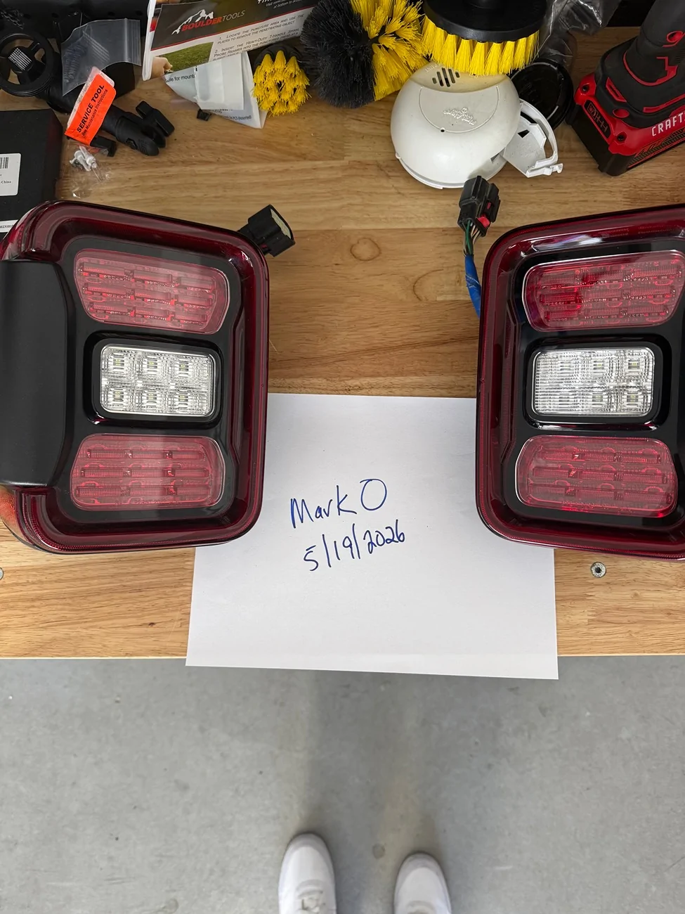 Jeep Gladiator OEM LED Tail Lights and one Oracle Tail Light IMG_5148
