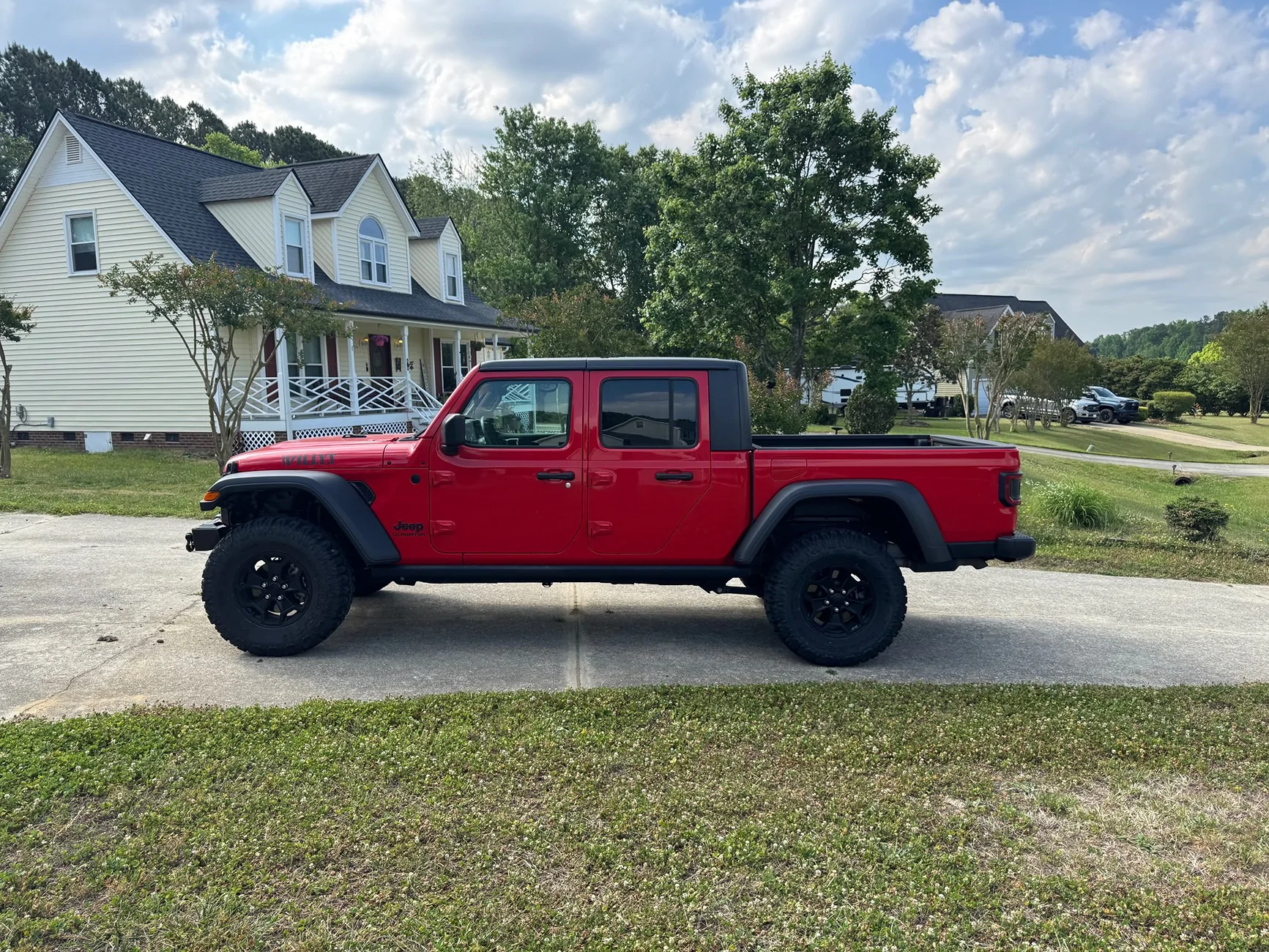 Jeep Gladiator Rubicon fender flares on a Willys install notes IMG_4942