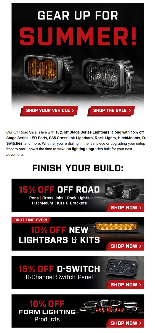 Jeep Gladiator Off-Road Lighting Sale | Up to 15% OFF Select Products | 5/18-5/26 FireShot Capture 2788 - Klaviyo - [www.klaviyo.com]