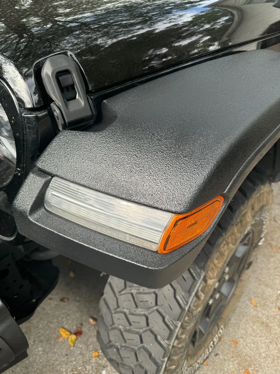 Jeep Gladiator Rubicon fender flares on a Willys install notes IMG_0077