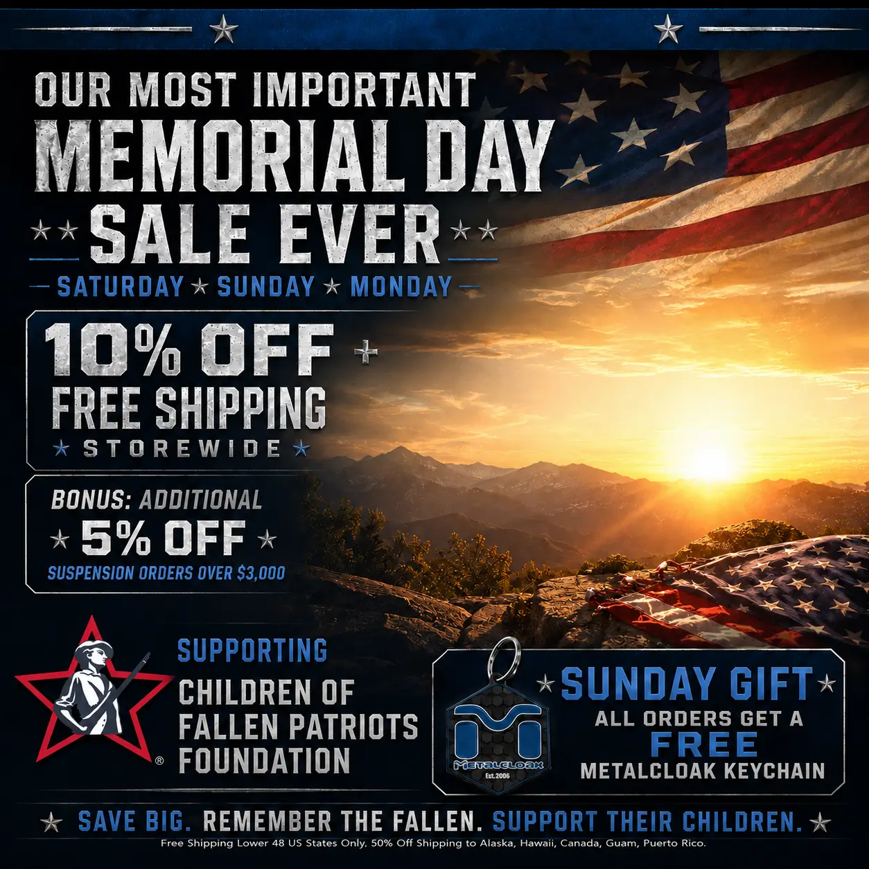 Jeep Gladiator Metalcloak Memorial Sale - Up to 15% Off - Benefiting Children of Fallen Patriots 1779607807788-m7