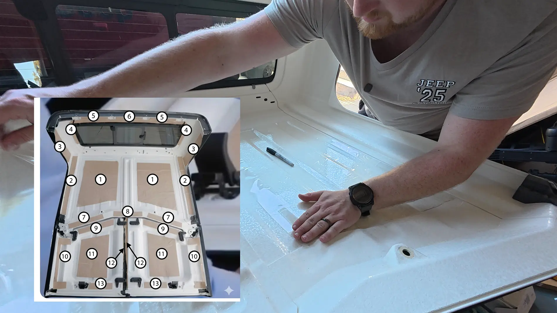 Jeep Gladiator Installing the Coverking Gladiator Headliner Still 2026-05-25 153457_2.11.1
