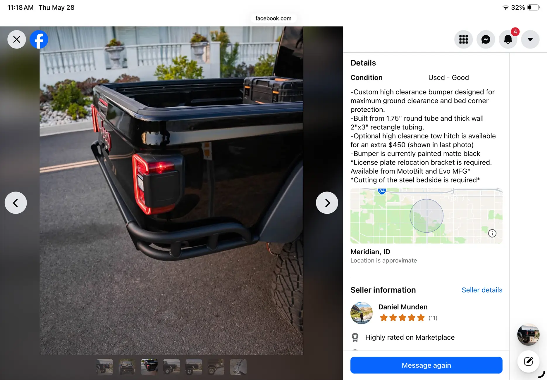 Jeep Gladiator Trying to Decide on Rear Bumper IMG_0309