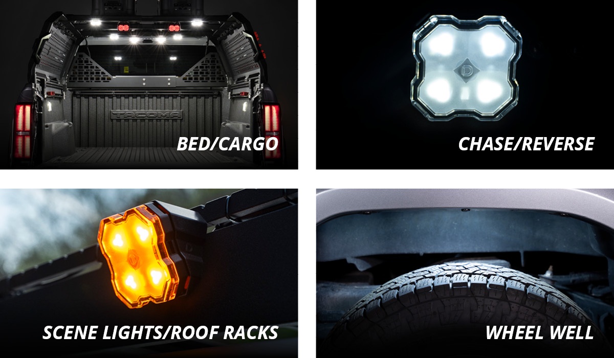 Jeep Gladiator Dual-Color Rock Lights | Diode Dynamics G1l24MX