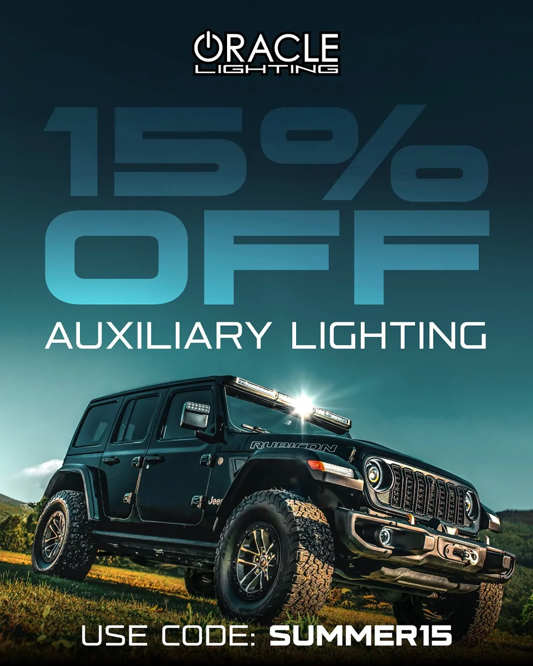 Jeep Gladiator Summer is Here, 15% Off All Auxiliary Lighting! ☀️ auxlighting-insta