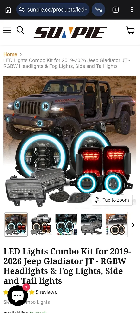 Jeep Gladiator 2023 Sport S Full Exterior LED Upgrade Screenshot_20260607_075104_Chrom