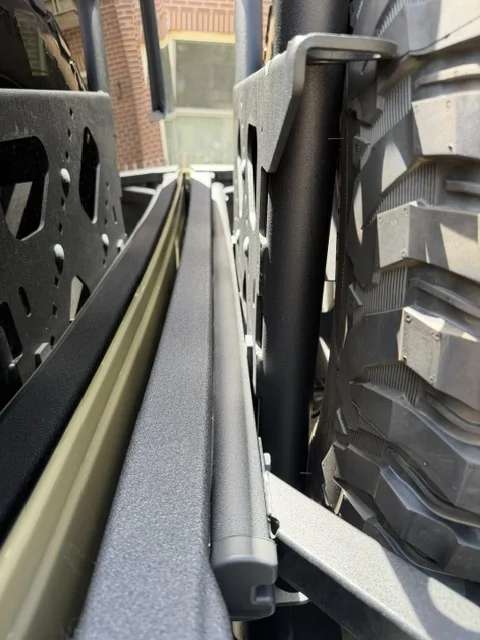 Jeep Gladiator Will RSI SmartCap fit with AEV Vertical Tire Carrier & 37" Tire IMG_5847