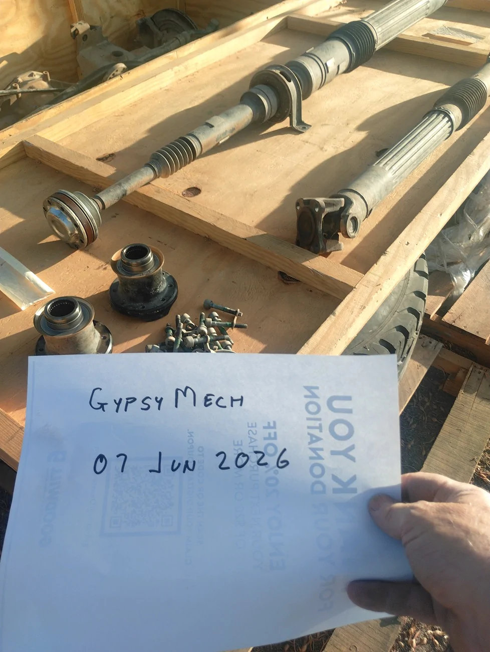 Jeep Gladiator OEM JTM rear driveshaft $300 Front-Rear drive lines