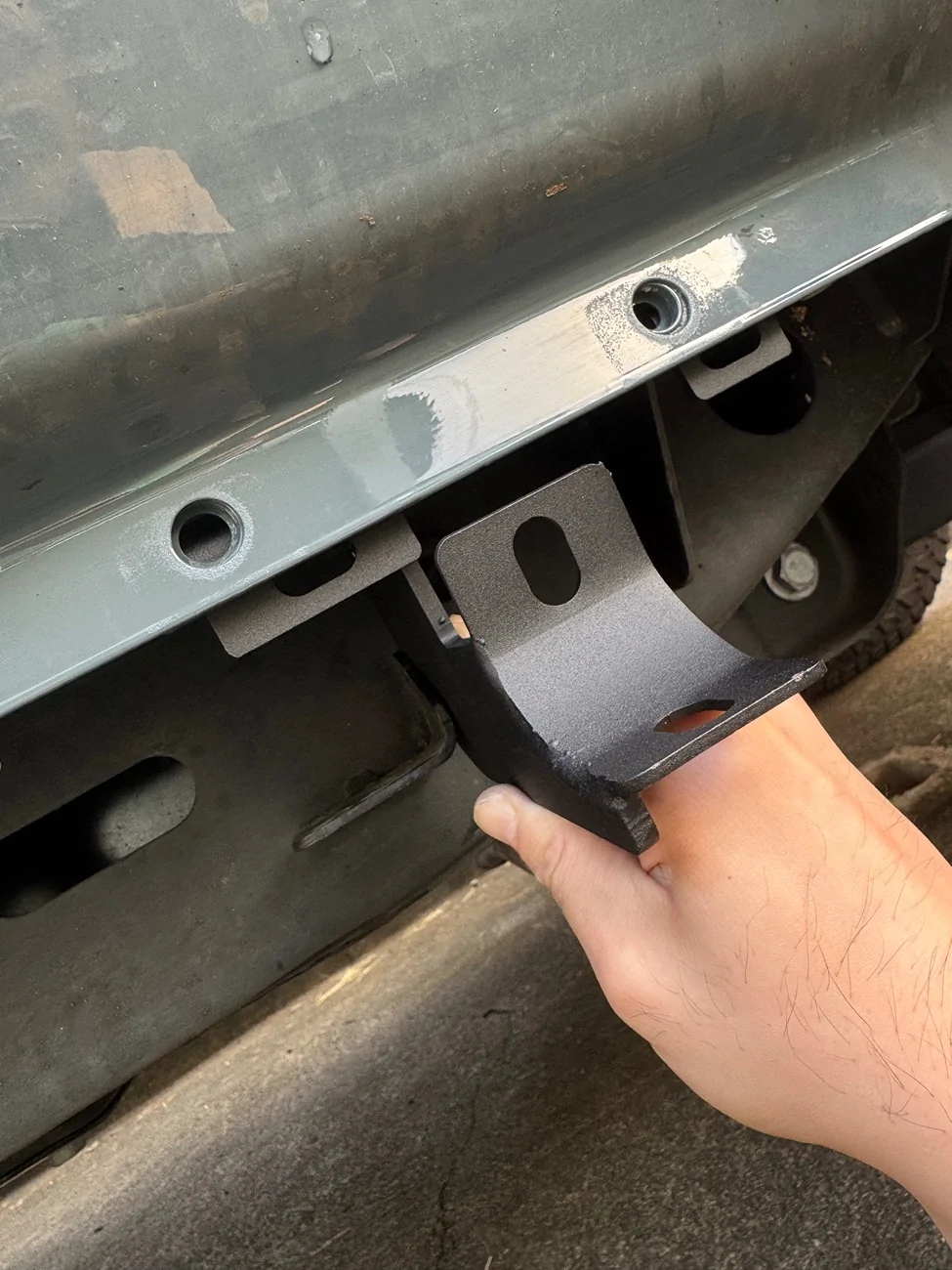 Jeep Gladiator 2024 Gladiator Rubicon X – Factory part interfering with running board installation? IMG_8744