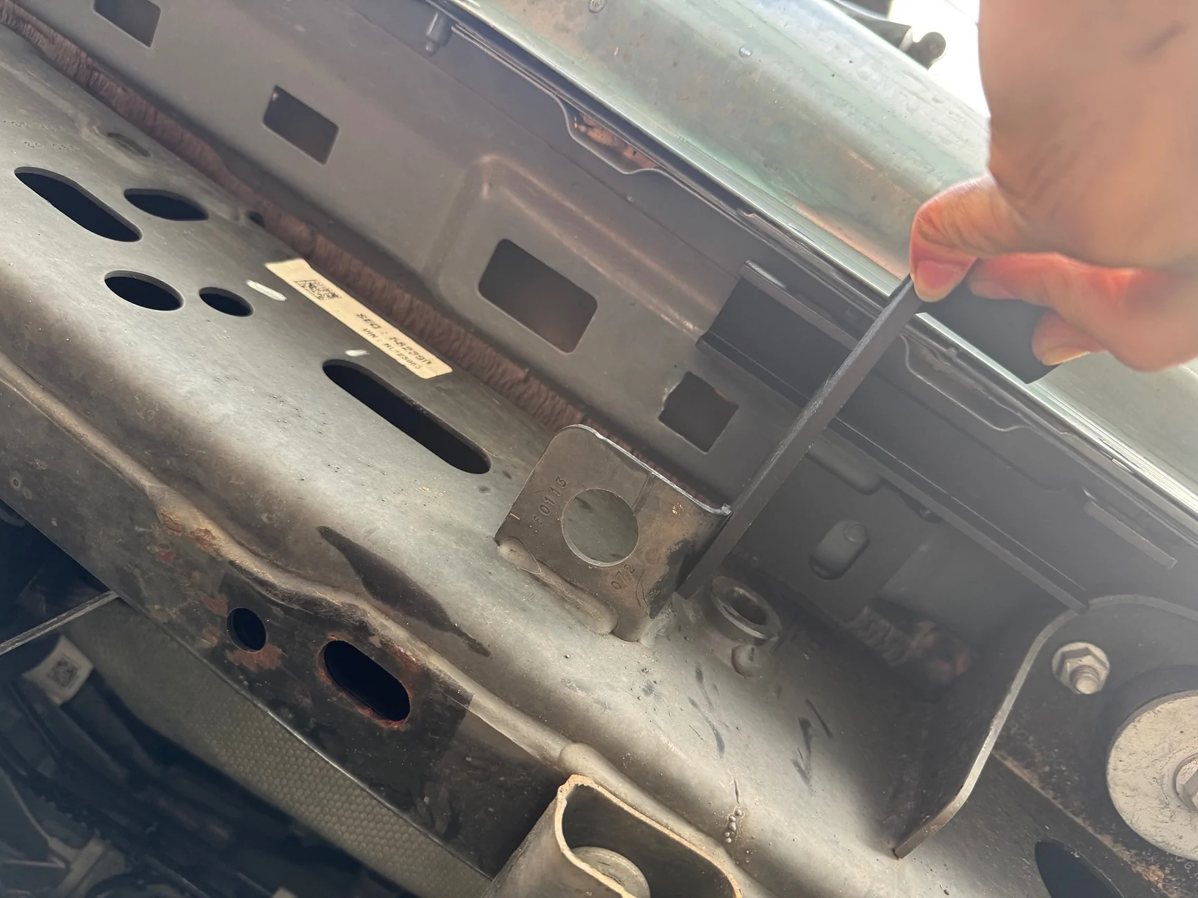Jeep Gladiator 2024 Gladiator Rubicon X – Factory part interfering with running board installation? IMG_8747