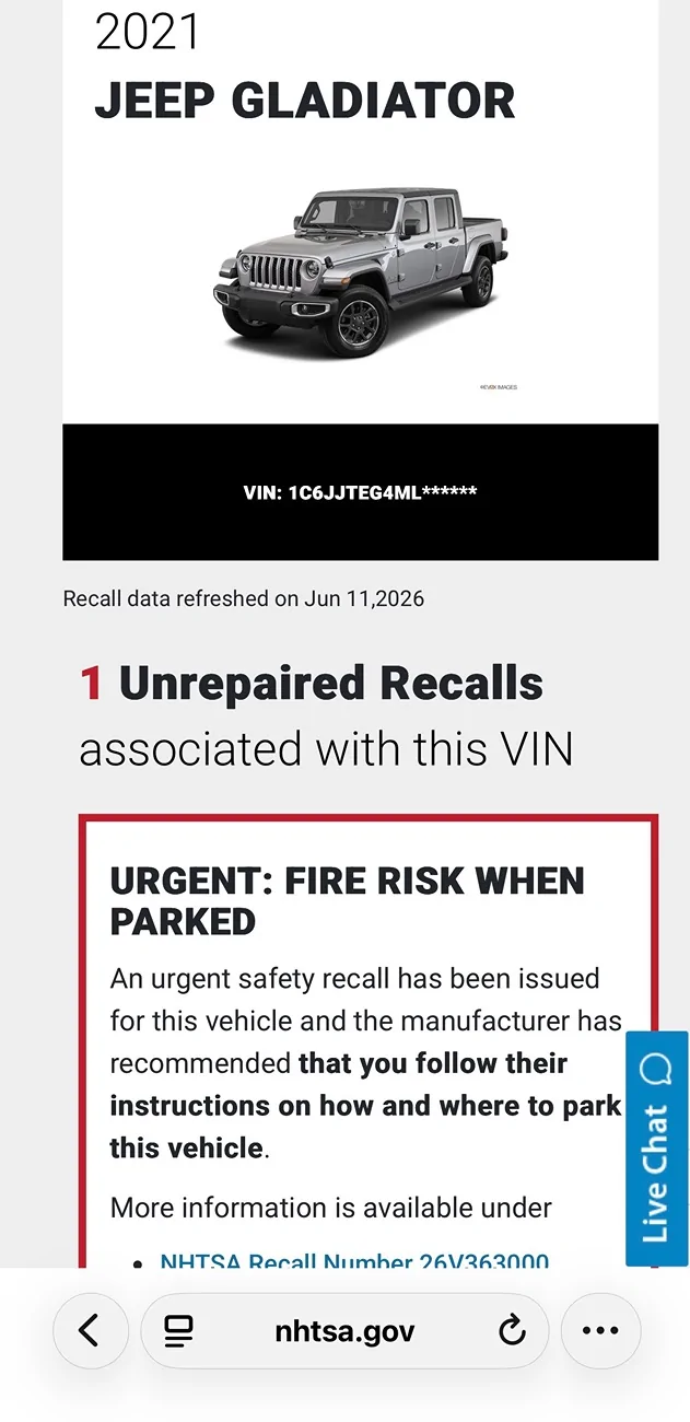 Jeep Gladiator Recall: 1M+ Jeep Wrangler and Gladiator Fire Risk (June 9, 2026) IMG_3208