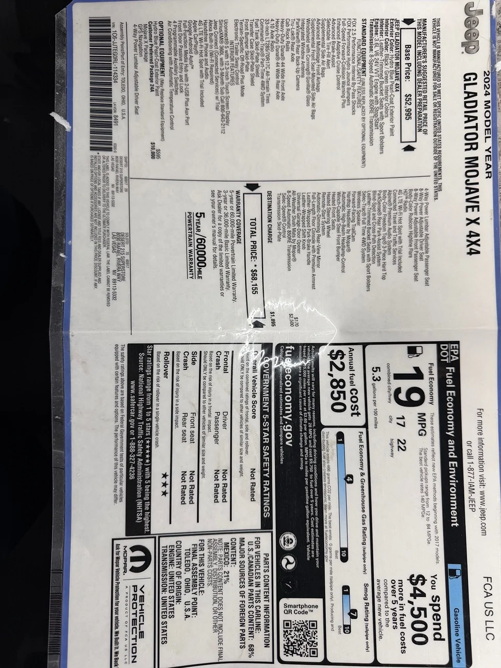 Jeep Gladiator 2024 Mojave X for sale Las Vegas IMG_0580
