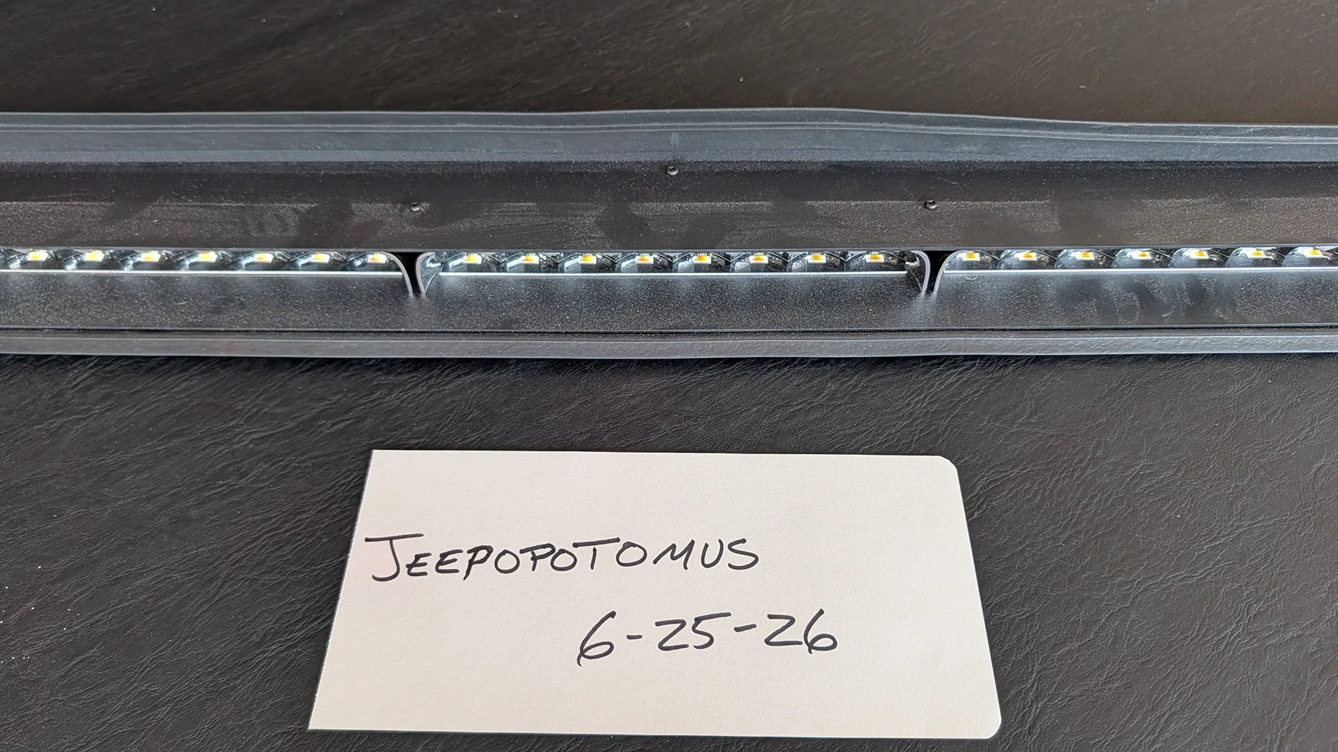 Jeep Gladiator Quadratec Gen II Stealth LED Interior Mount 50” Light Bar for Jeeps without ACC PXL_20260625_175322542