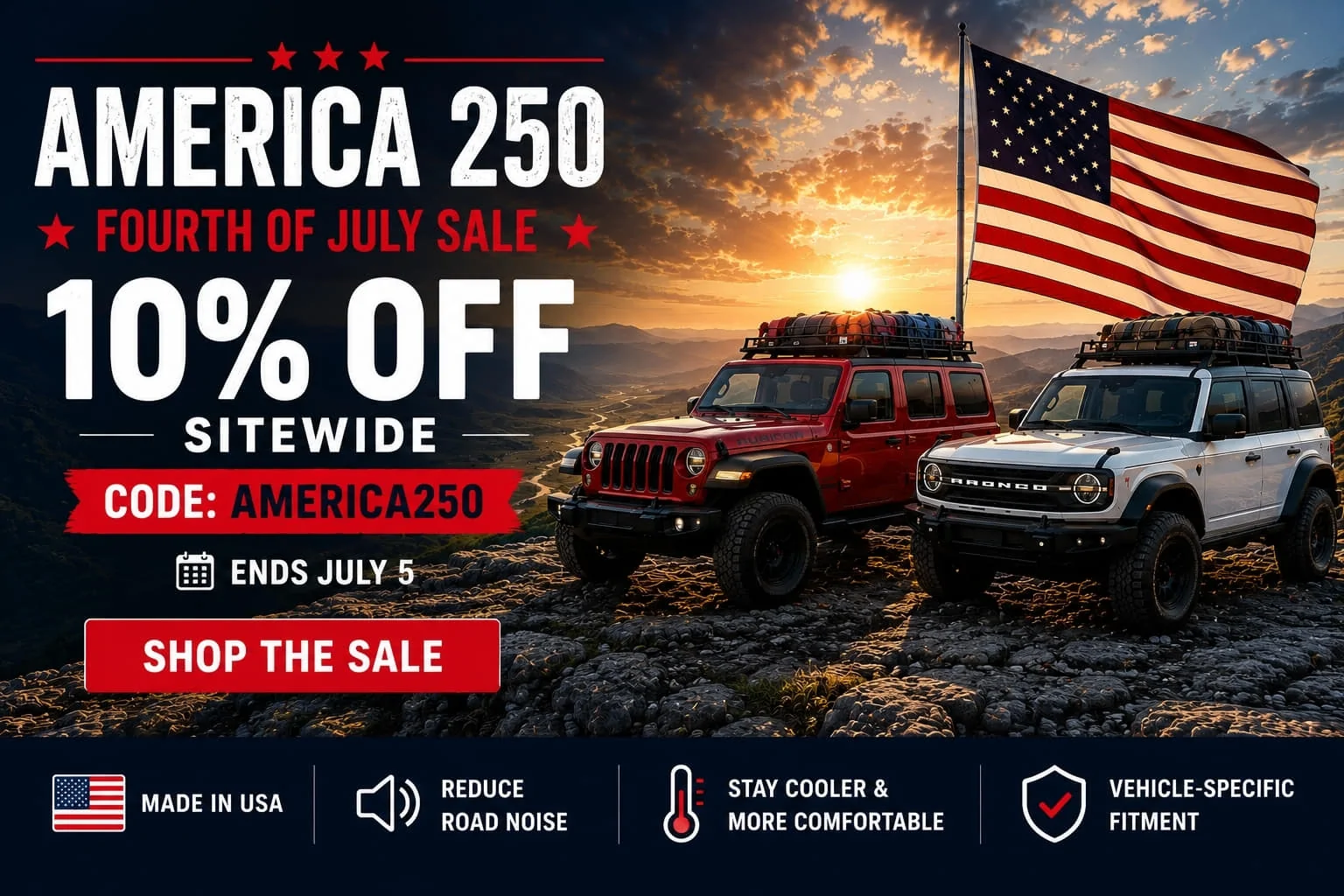 Jeep Gladiator 🚨  America 250 Fourth of July Sale is Here!  🚨 america-250-fourth-of-july-sale-email-hero