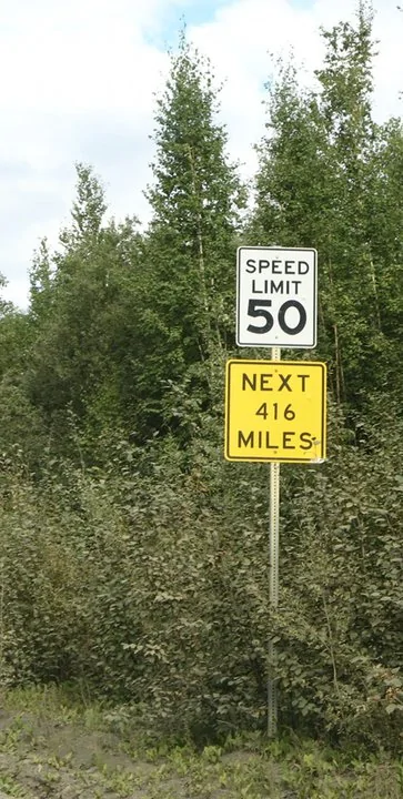 Jeep Gladiator Big Lake, AK to Deadhorse (Prudhoe Bay) and back speed-limit-sign-dalton-highway