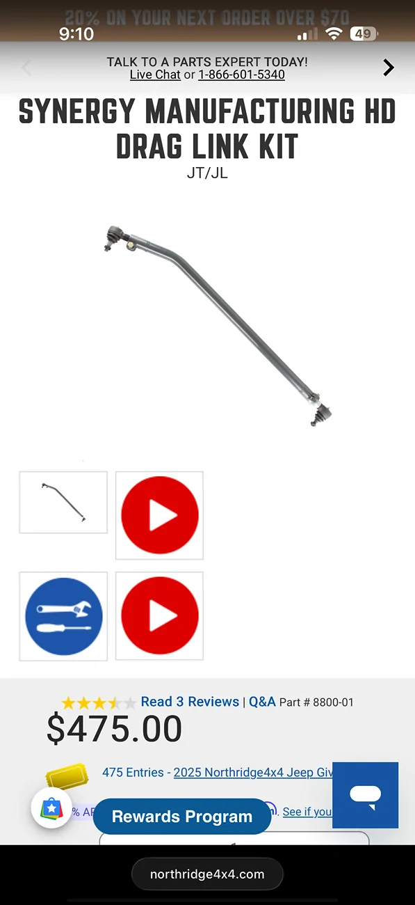Jeep Gladiator Fox/synergy suspension components sale IMG_6298