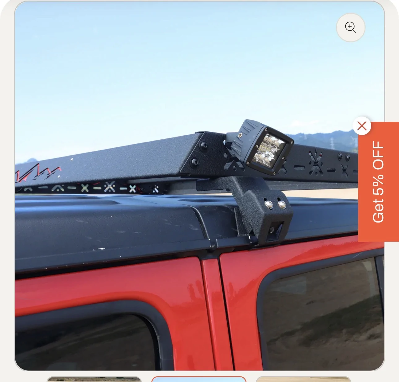 Jeep Gladiator Cargo Basket Roof Rack With Ladder & LED Lights! - by MONOKING IMG_0535