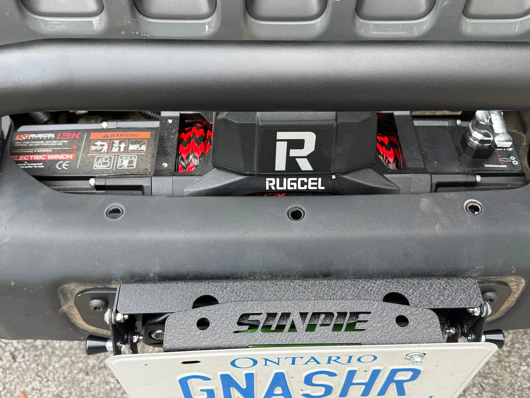Jeep Gladiator Finishing touches on Winch install - OEM bumper IMG_0963