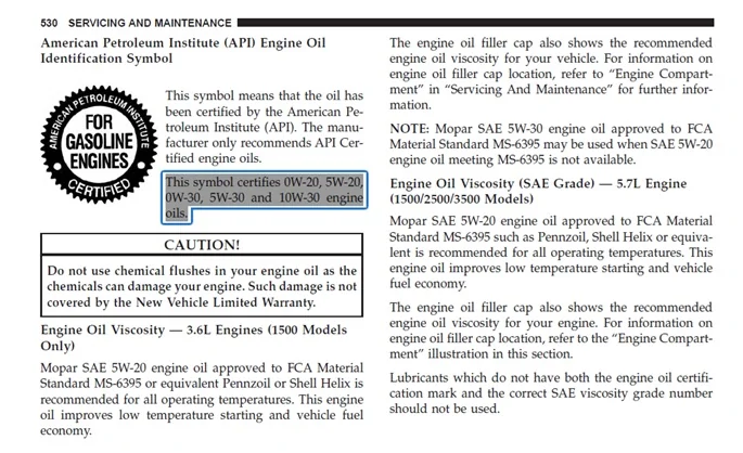 Jeep Gladiator Oil - going from 0w20 to 0w40 RAM OIL
