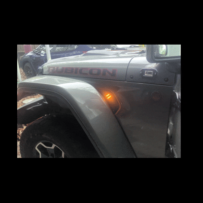 Jeep Gladiator Looking for ditch lighting illumination ideas… Side fender turn signal - GIF