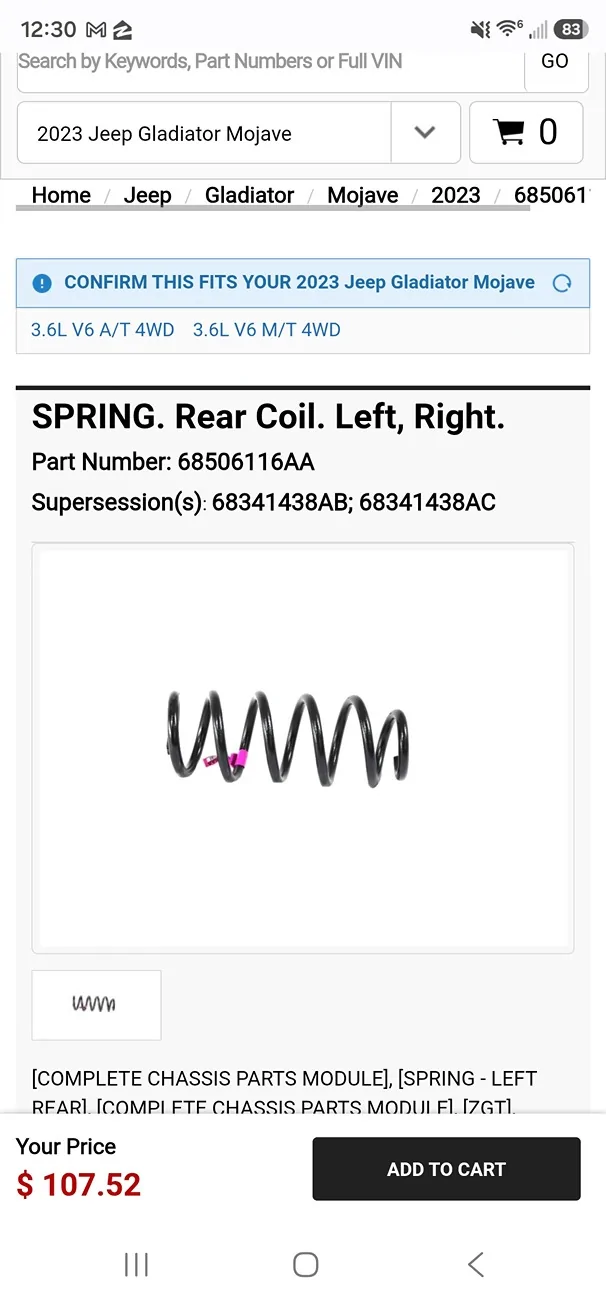 Jeep Gladiator Anyone have experience with Dobinsons rear coils on Mojave? Screenshot_20260710_123045_Chrom
