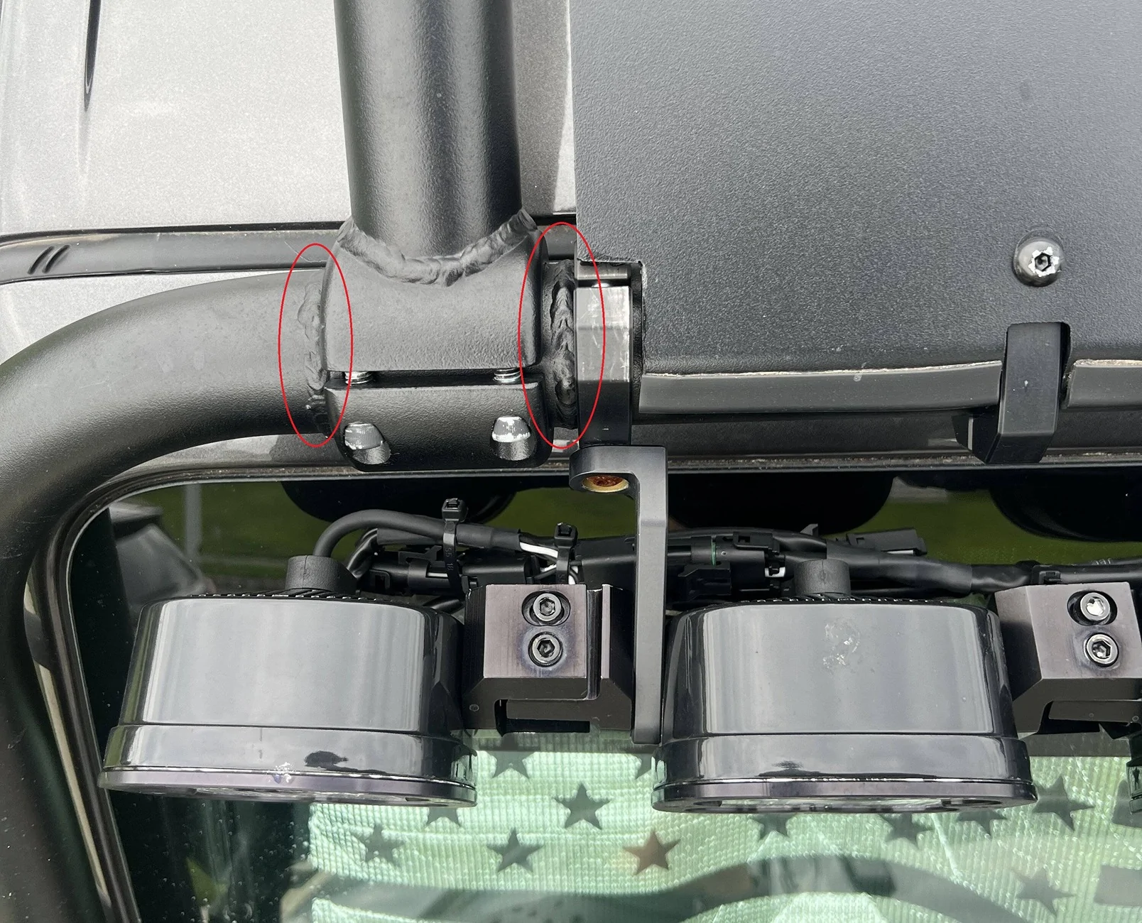 Jeep Gladiator Baja Designs XL linkable LED light Bar on Adventure Rack Systems Front Hoop 1784740961010-c5