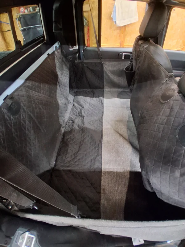 Jeep Gladiator Dog Mess Containment System (Home Made... mostly) Hammock Shot