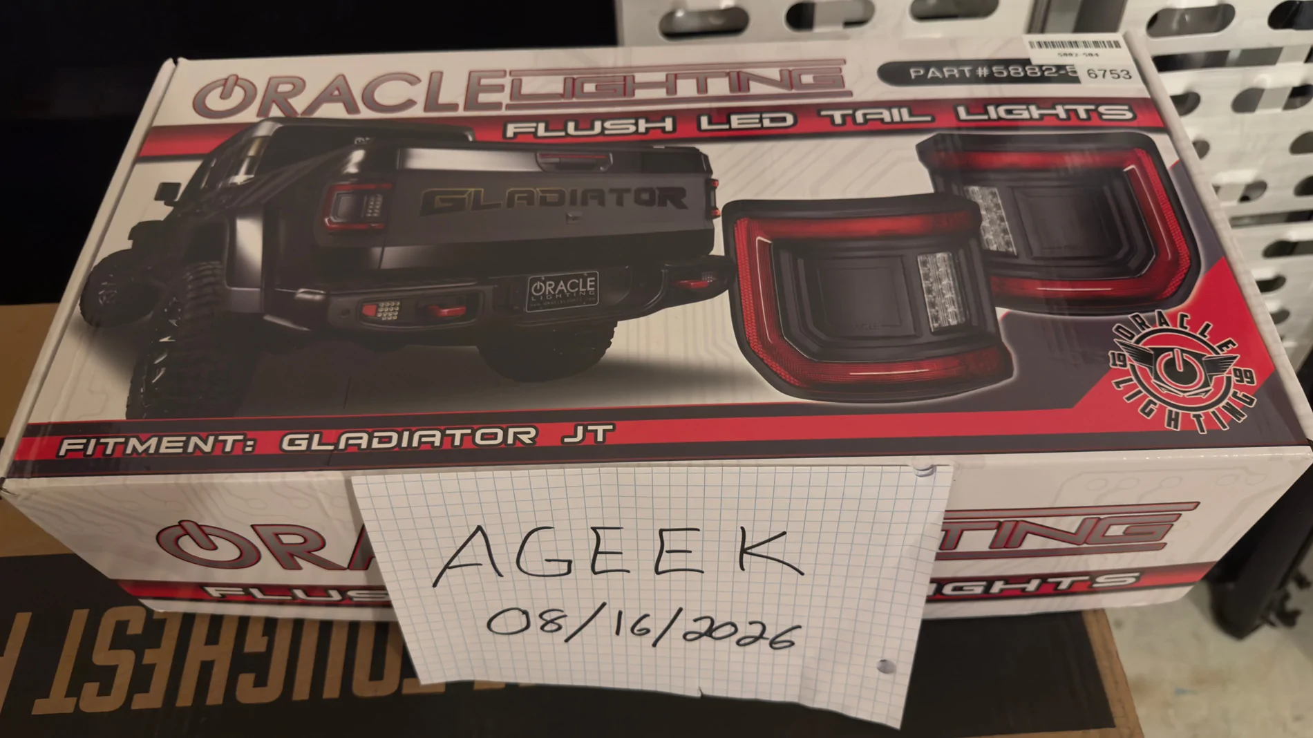 Jeep Gladiator Oracle Lighting Flush Mount LED Tail Lights V2 New - $200 Ageek Oracle Tail Lights Box