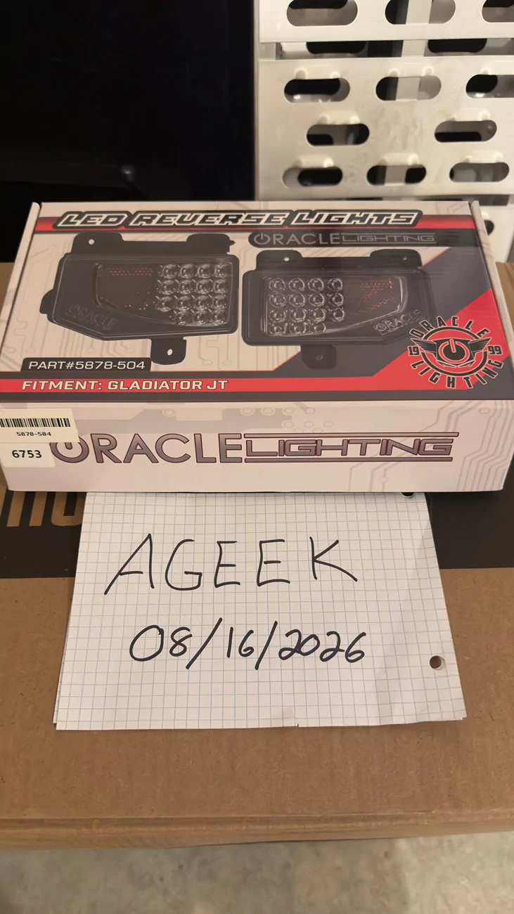 Jeep Gladiator Oracle Lighting Rear Bumper LED Reverse Lights New - $75 Oracle Reverse Lights Box