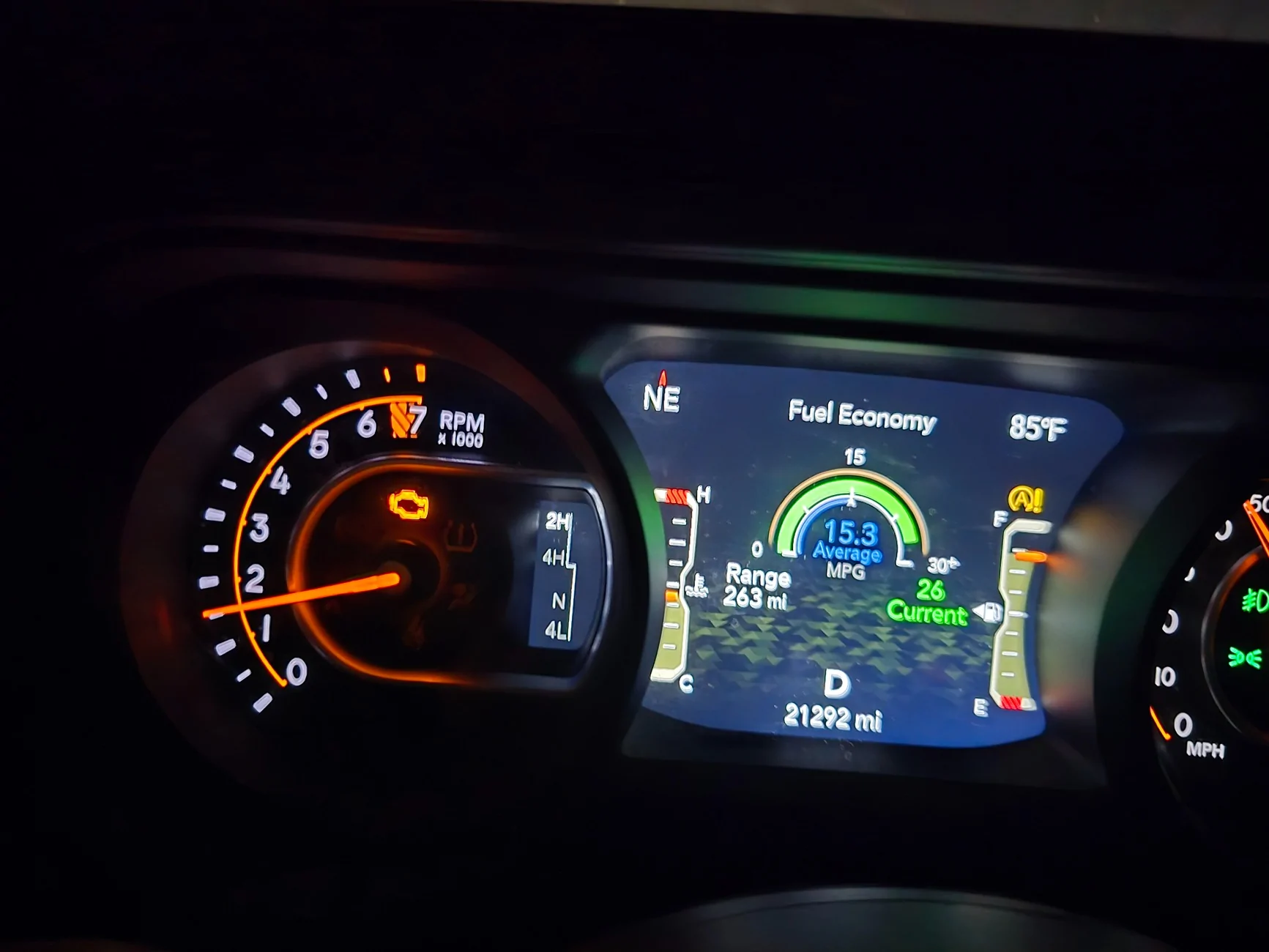 Jeep Gladiator 2025 Mojave shut down at highway speed 20260819_051511