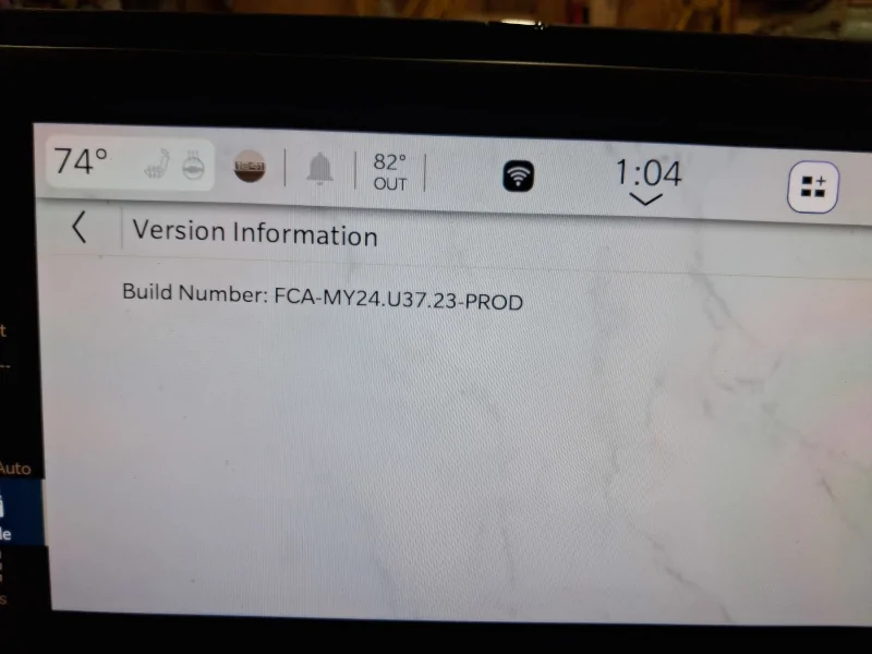 Jeep Gladiator Uconnect Glitching Radio Build Info