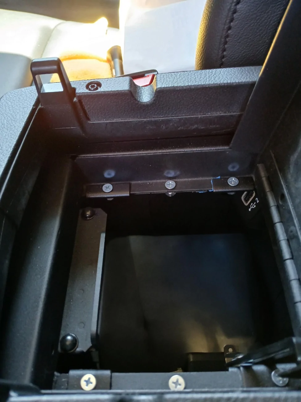 Jeep Gladiator Security lock boxes under driver’s seat Tuffy 1a