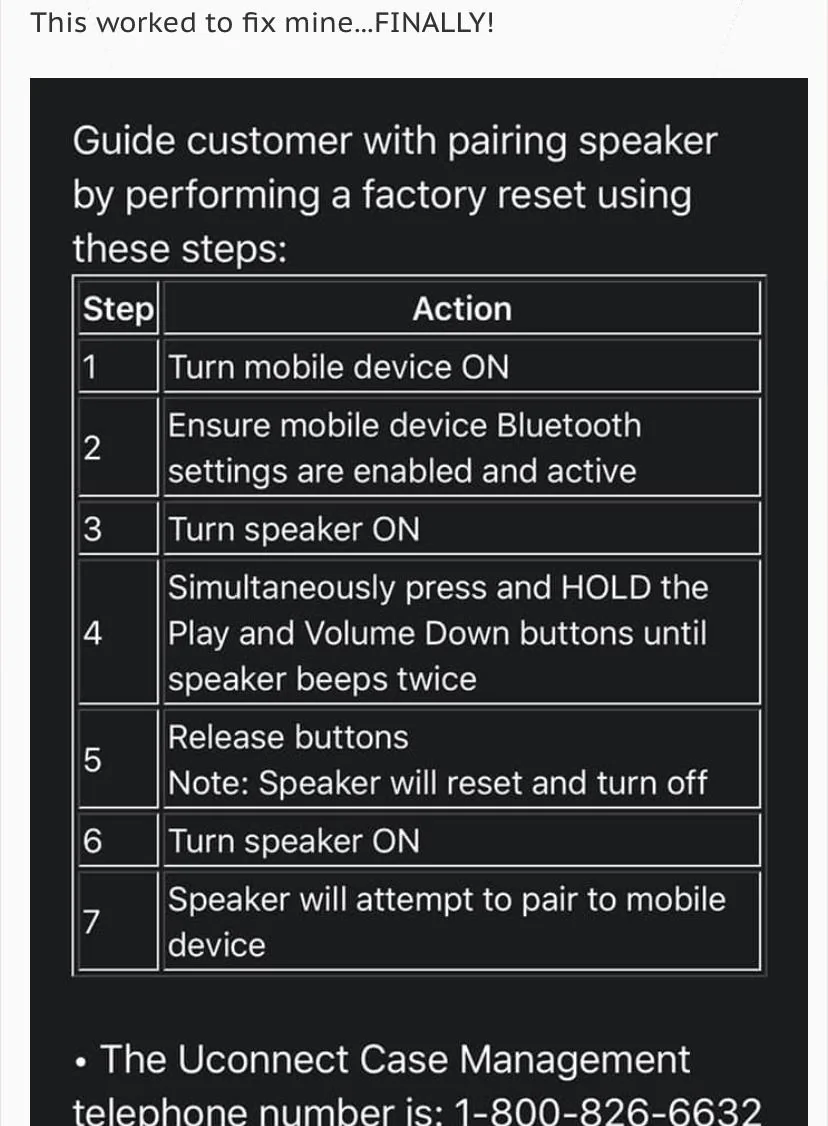 Jeep Gladiator Bluetooth speaker won't turn on. C149D75A-201C-48AC-BEA0-A2D35E055B20