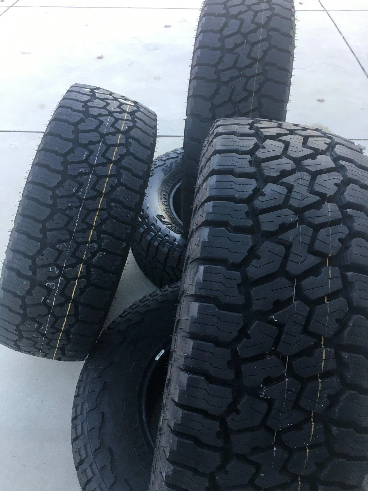 Jeep Gladiator 5x New Falken Wildpeak AT3W Rubicon tires (285/70R17) take-offs T5