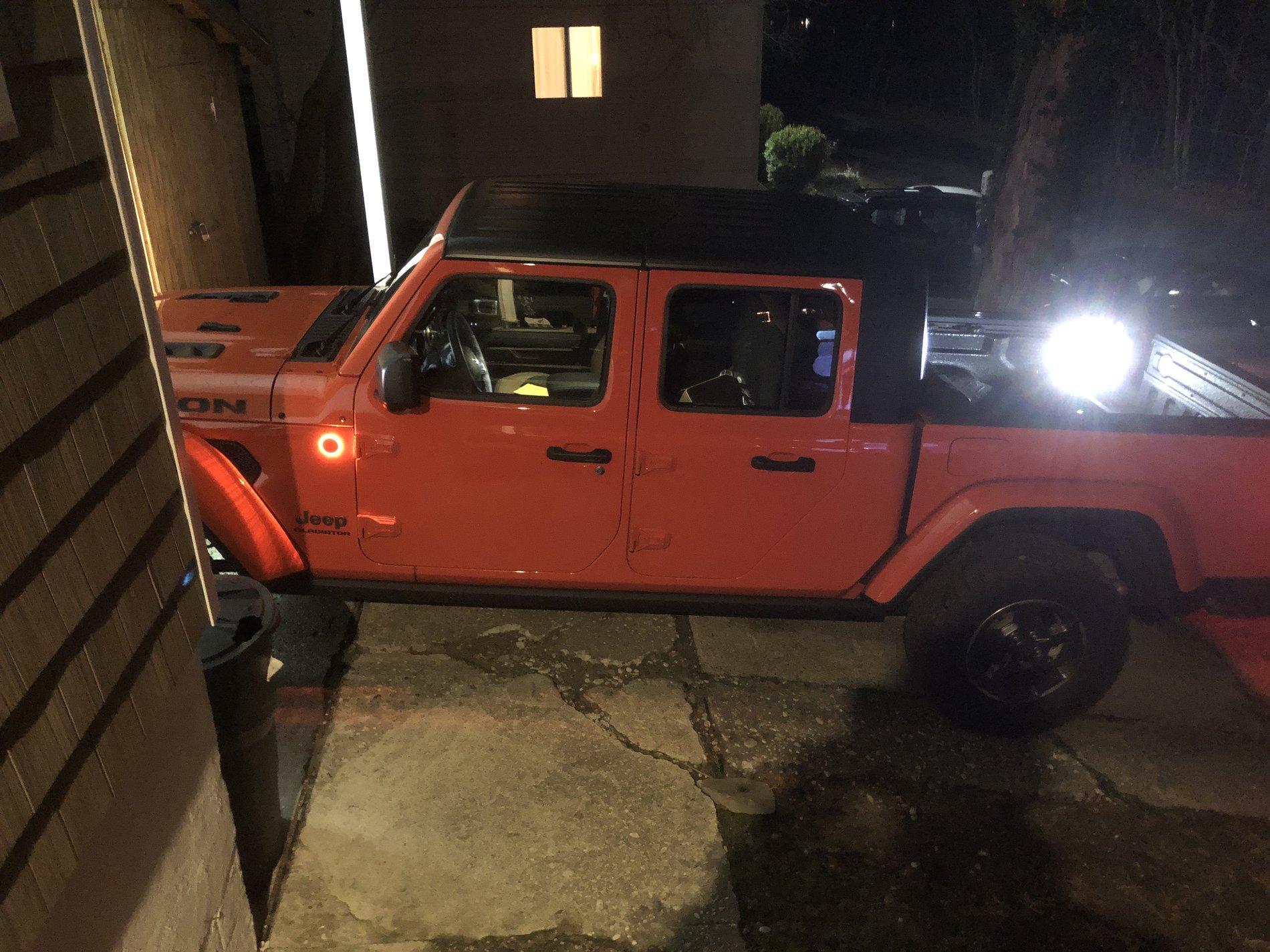 Jeep Gladiator Installed BadgeGlow Trail Rated badge light E2DFCB36-0BD7-4CA3-8A1C-AB5D031164B6